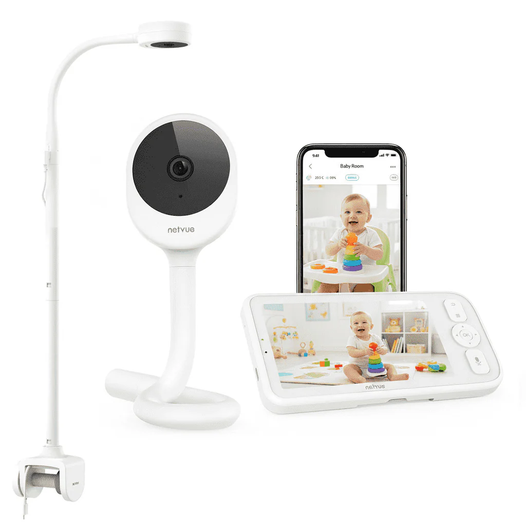 Baby Monitor with Camera and Audio,  Peekababy 1080P HD 5" Video Monitors Security Cameras