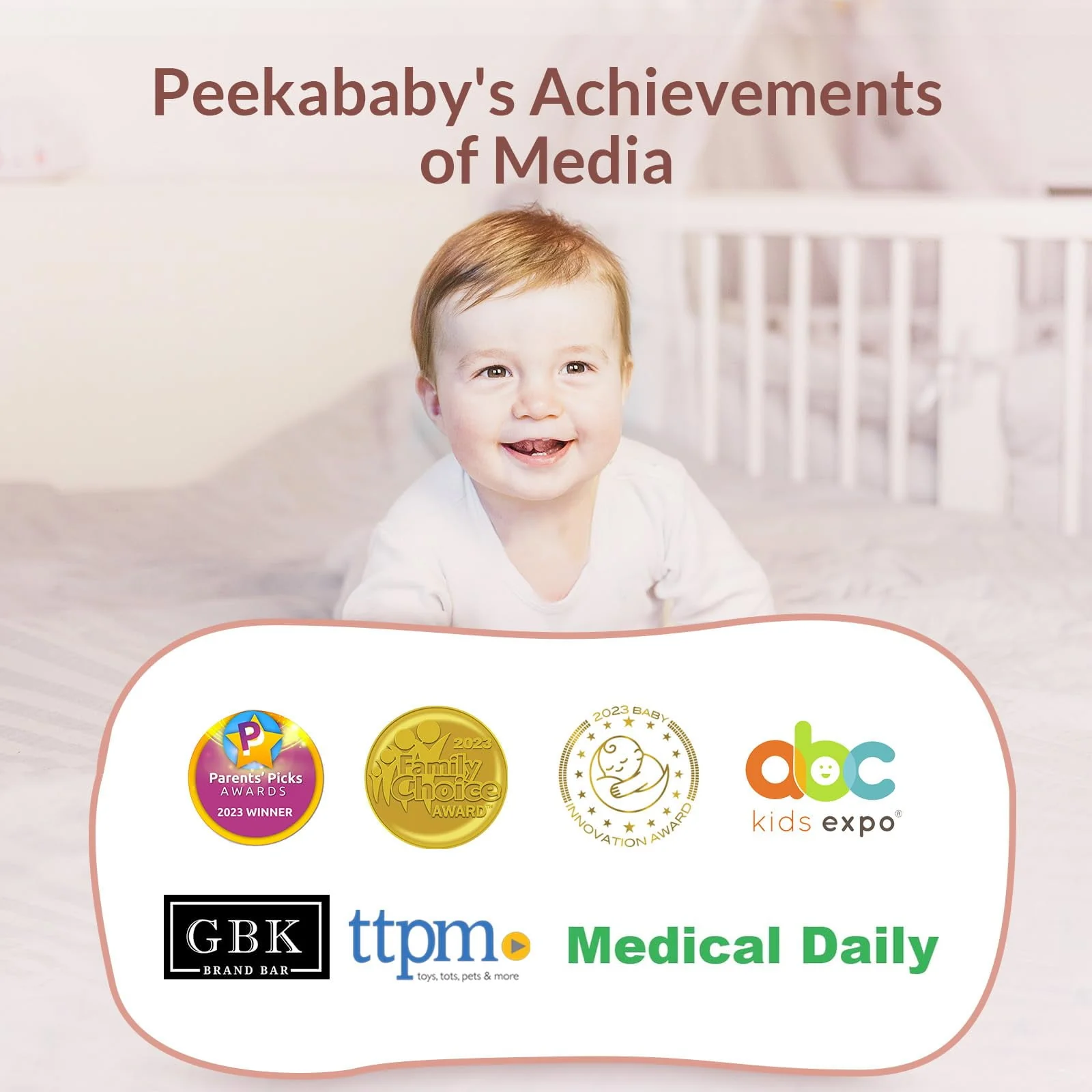 Baby Monitor with Camera and Audio,  Peekababy 1080P HD 5" Video Monitors Security Cameras - Image 3