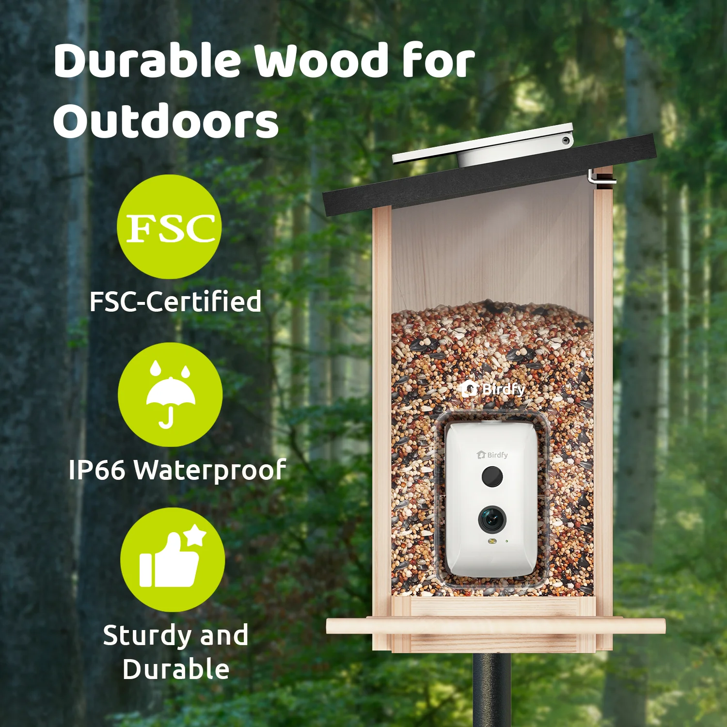 Bird feeder with camera ebony Lite - Image 2